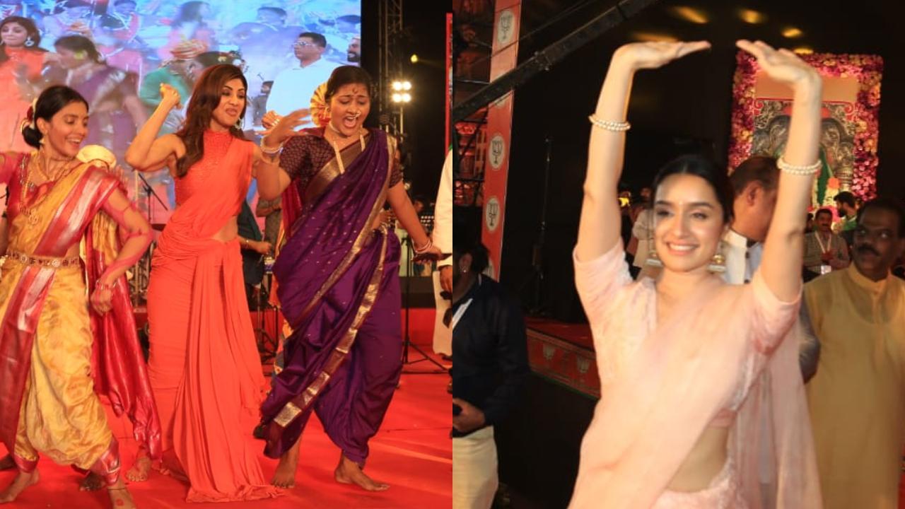 Pics: Shilpa Shetty, Shraddha, Pankaj Tripathi attend Marathi Dandiya utsav