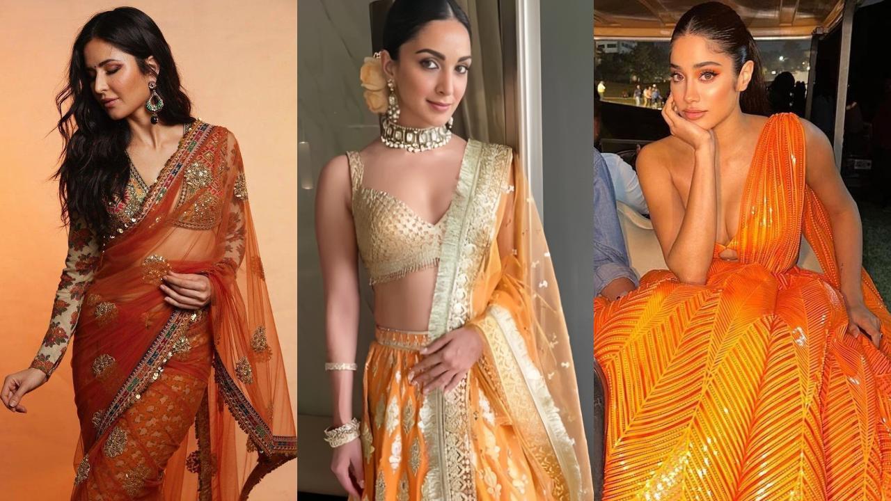 Navratri 2023: Katrina Kaif to Kiara Advani, B-Town inspired orange outfits
