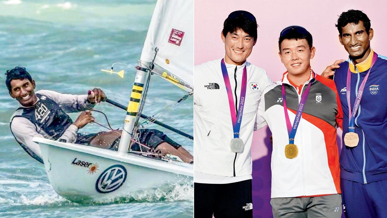 Vishnu Saravanan; (right)  Ryan Lo Jun Han, Ha Jee-min and Saravanan