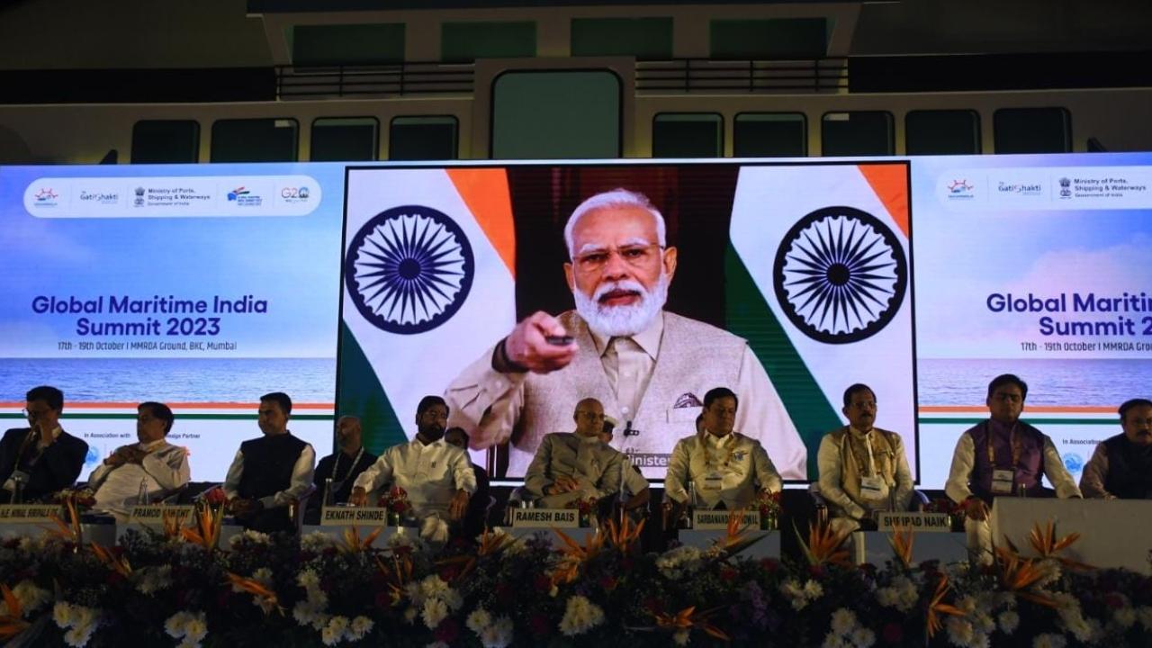 PM Modi was inaugurating the three-day Global Maritime India Summit