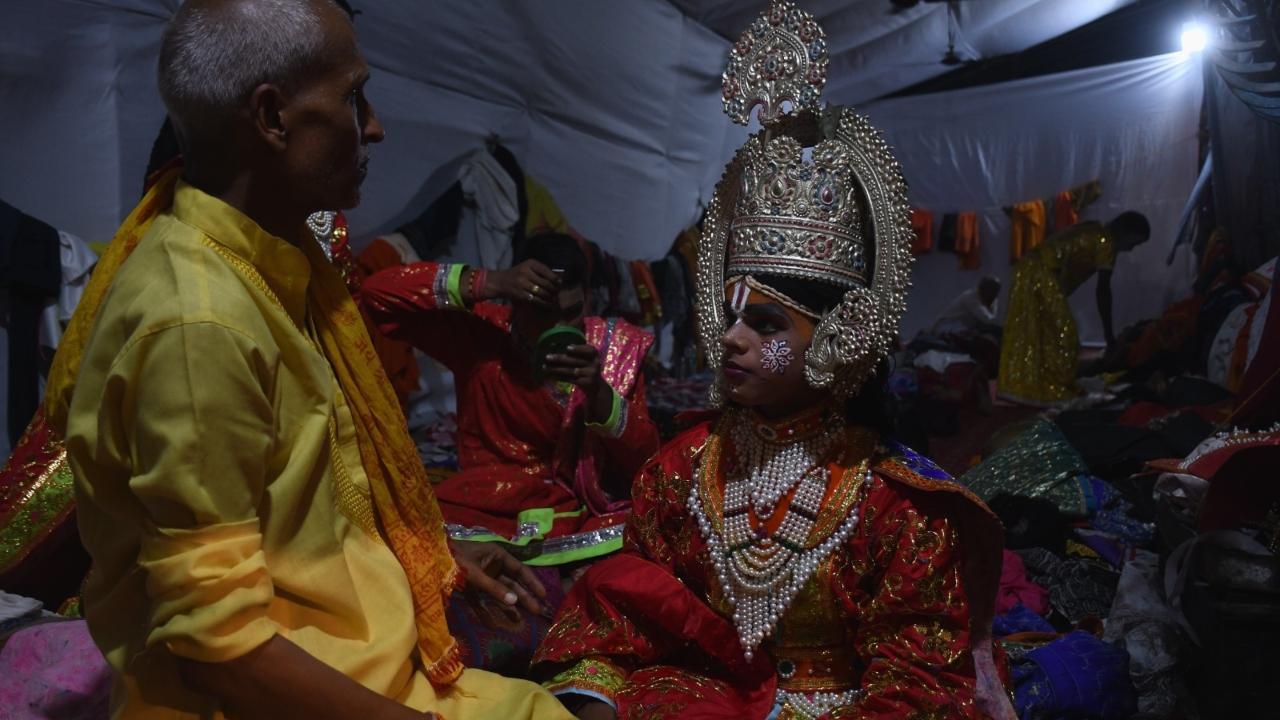 IN PHOTOS: Artists gear up for Ramleela performances in Mumbai