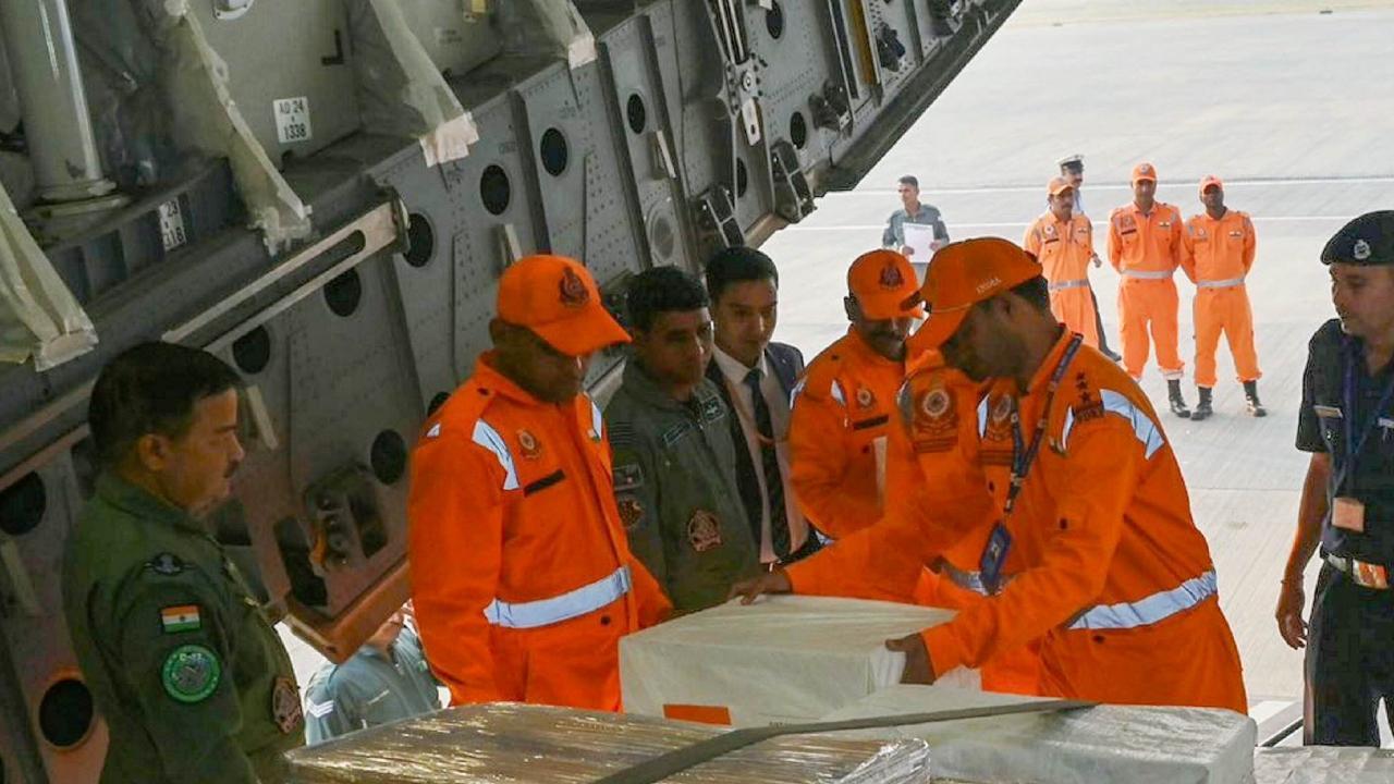 IN PHOTOS: India sends humanitarian aid to people of Palestine
