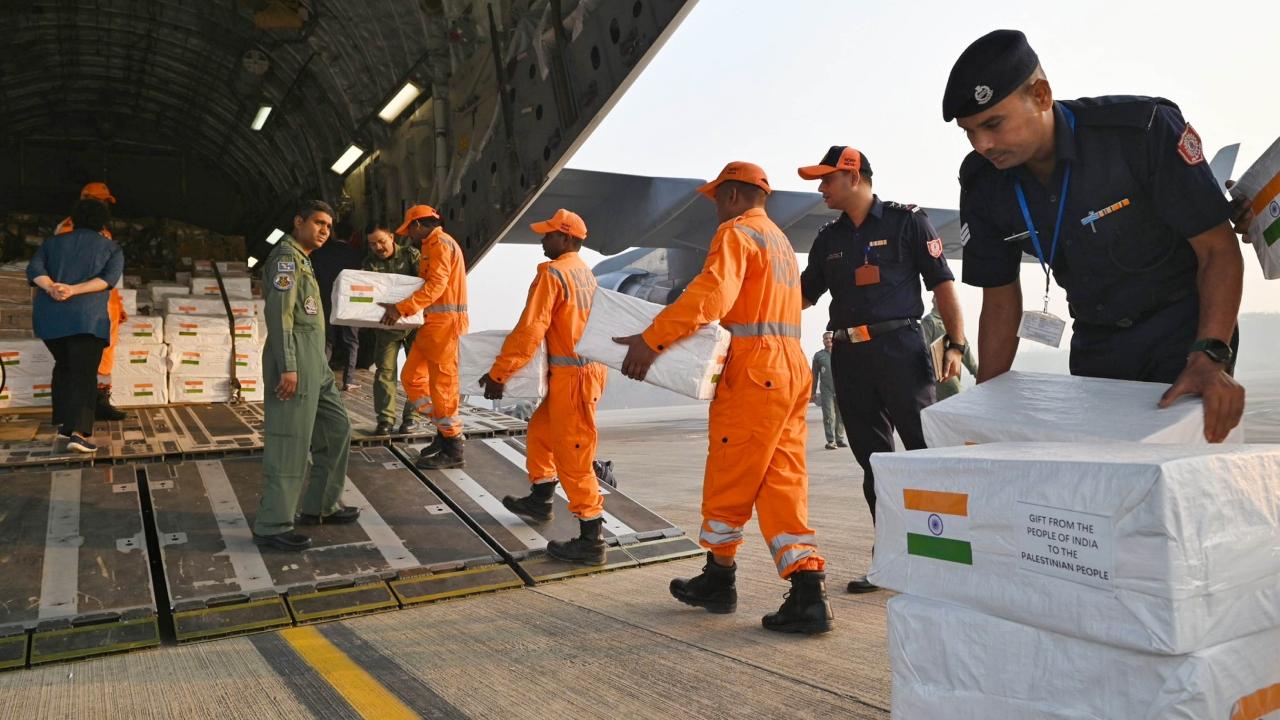 The material includes essential life-saving medicines, surgical items, tents, sleeping bags, tarpaulins, sanitary utilities, water purification tablets among other necessary items, Arindam Bagchi wrote on X