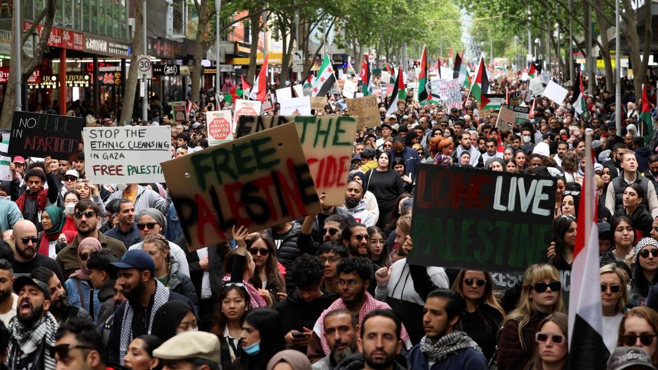 Pro-Palestine rallies reportedly also took place in Adelaide, the capital of South Australia, and Melbourne, the capital of Victoria