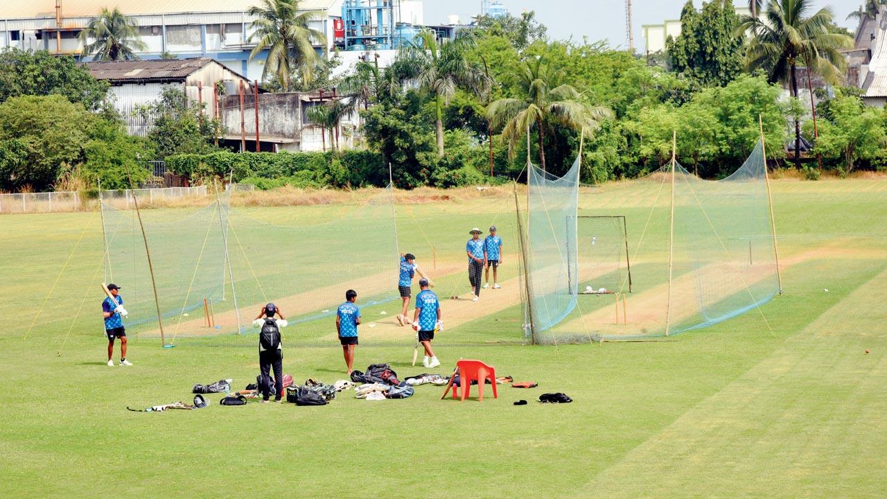 A group of boys practising on the pitch at the Palghar Dahanu Taluka Sports Association (PDTSA) ground in Boisar. Sharad Pawar, who was then president of the Mumbai Sports Association, facilitated the allotment of this open space for cricket