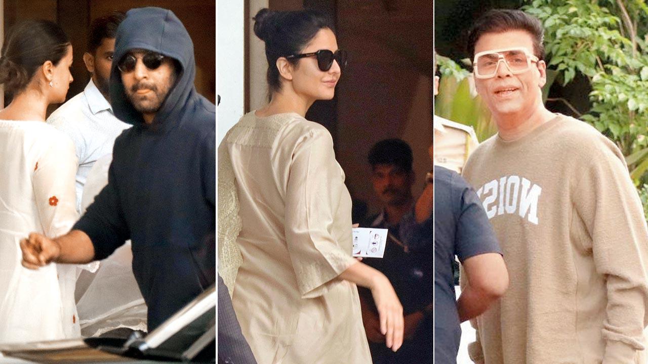 Alia Bhatt with Ranbir Kapoor; Katrina Kaif and Karan Johar
