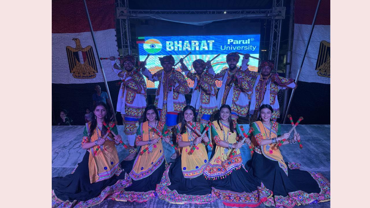 Parul University’s Garba Performers Shine as Cultural Ambassadors 