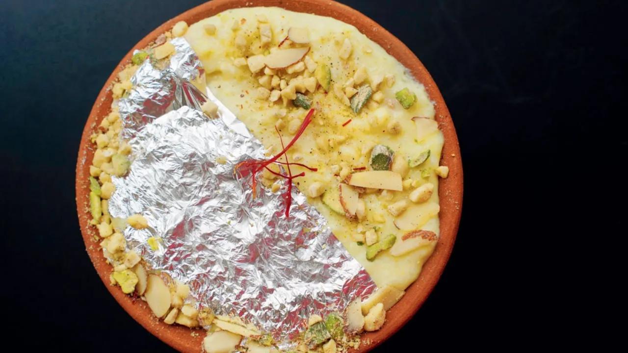 Their zafraani kheer rich with strands of saffron and chopped nuts are perfect to complete a meal