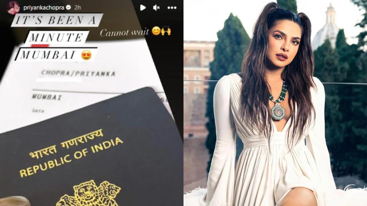Priyanka Chopra confirms being on her way to Mumbai in a new Instagram story. Read More