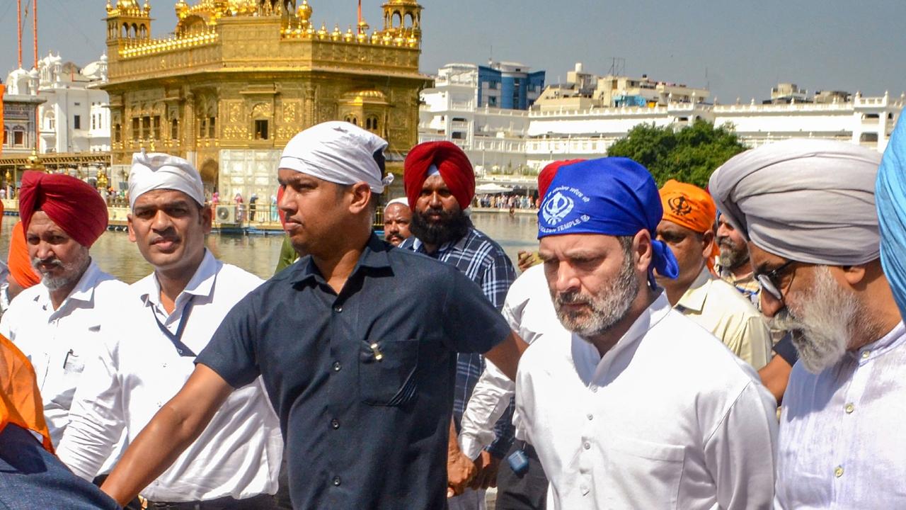 Rahul Gandhi's visit to Punjab comes at a time when there is tension between the Punjab Congress and the Aam Aadmi Party over the arrest of party MLA Sukhpal Singh Khaira in a 2015 drugs case