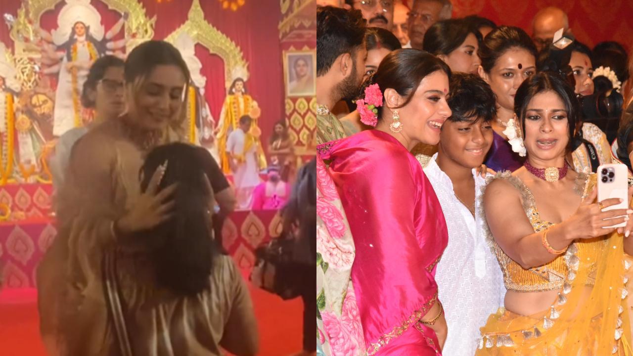 दुर्गा पूजा 2023: रानी मुखर्जी पंडाल में युवा प्रशंसक के पास पहुंचीं, गले लगाया