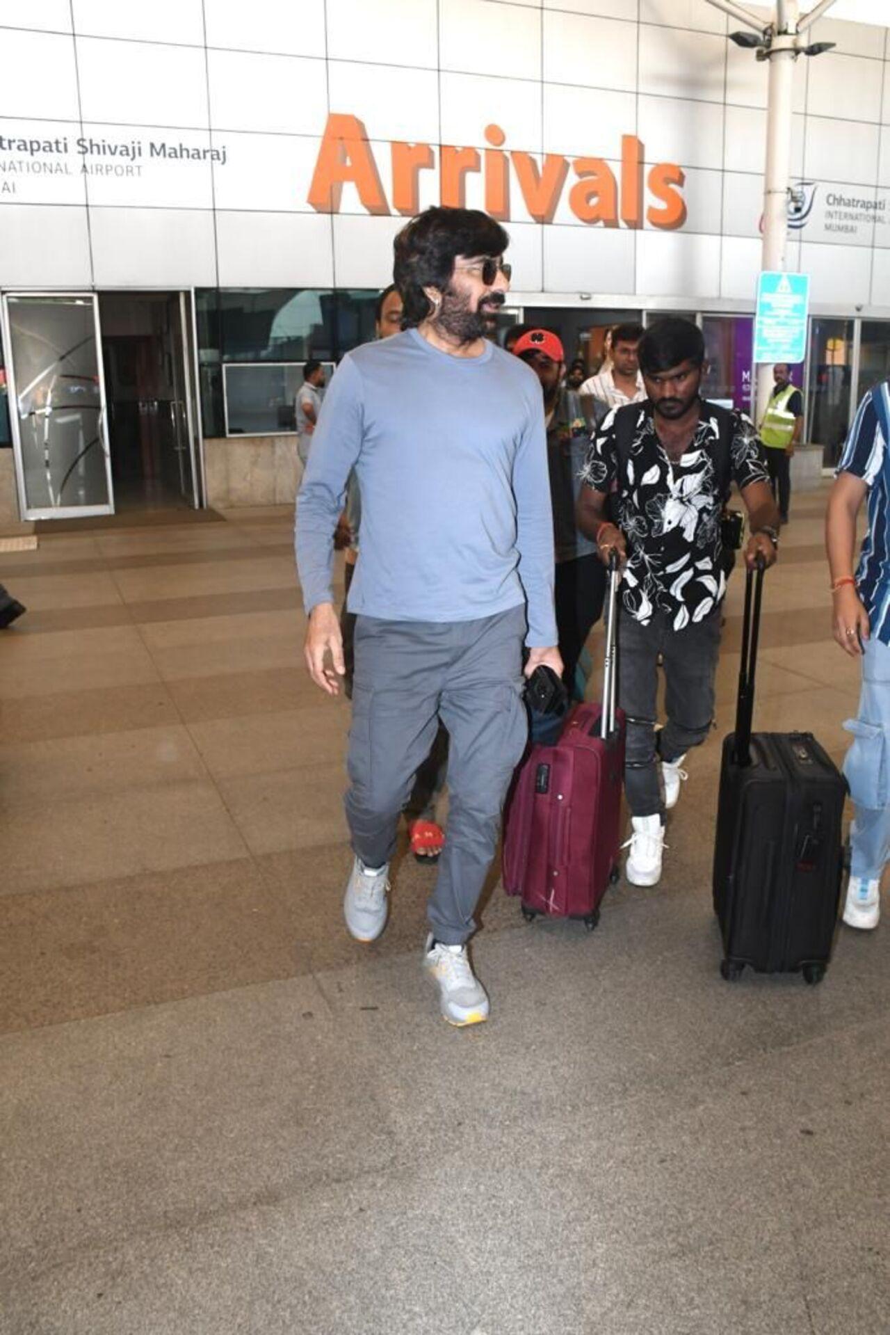 This is the first time the actor has set foot in the city for the promotion of a film. The actor is in the city for the trailer launch of his upcoming pan India film 'Tiger Nageswara Rao'