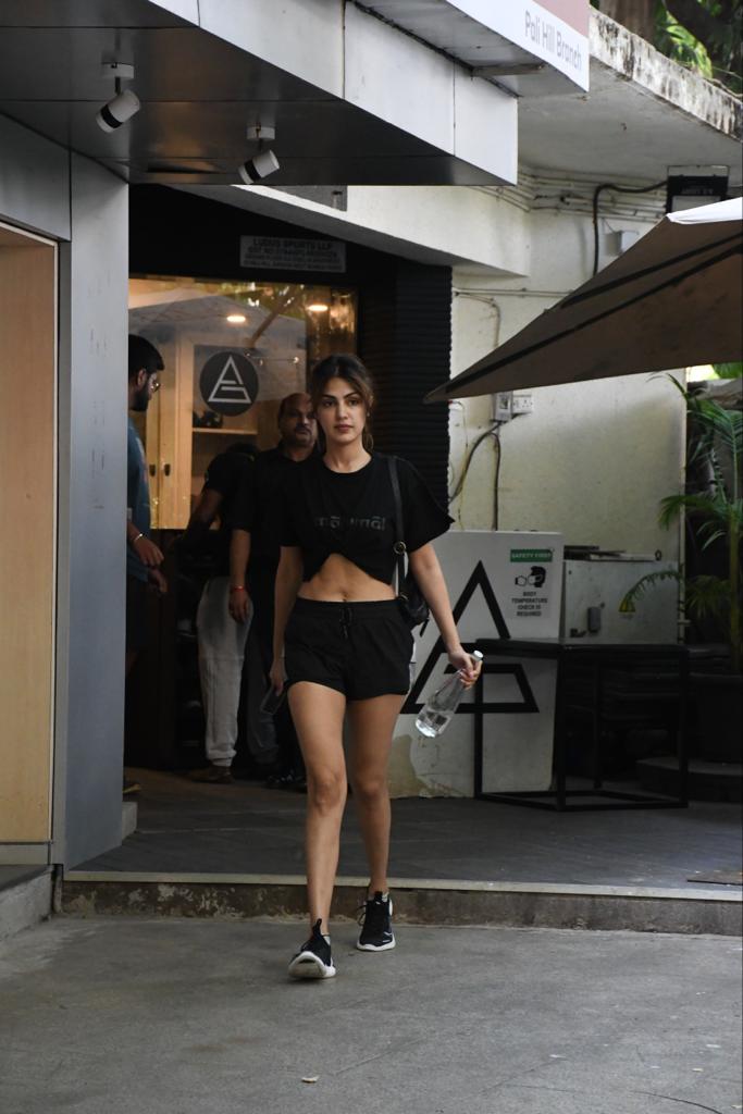Rhea Chakraborty wore a black co-ord set as she went out in the city