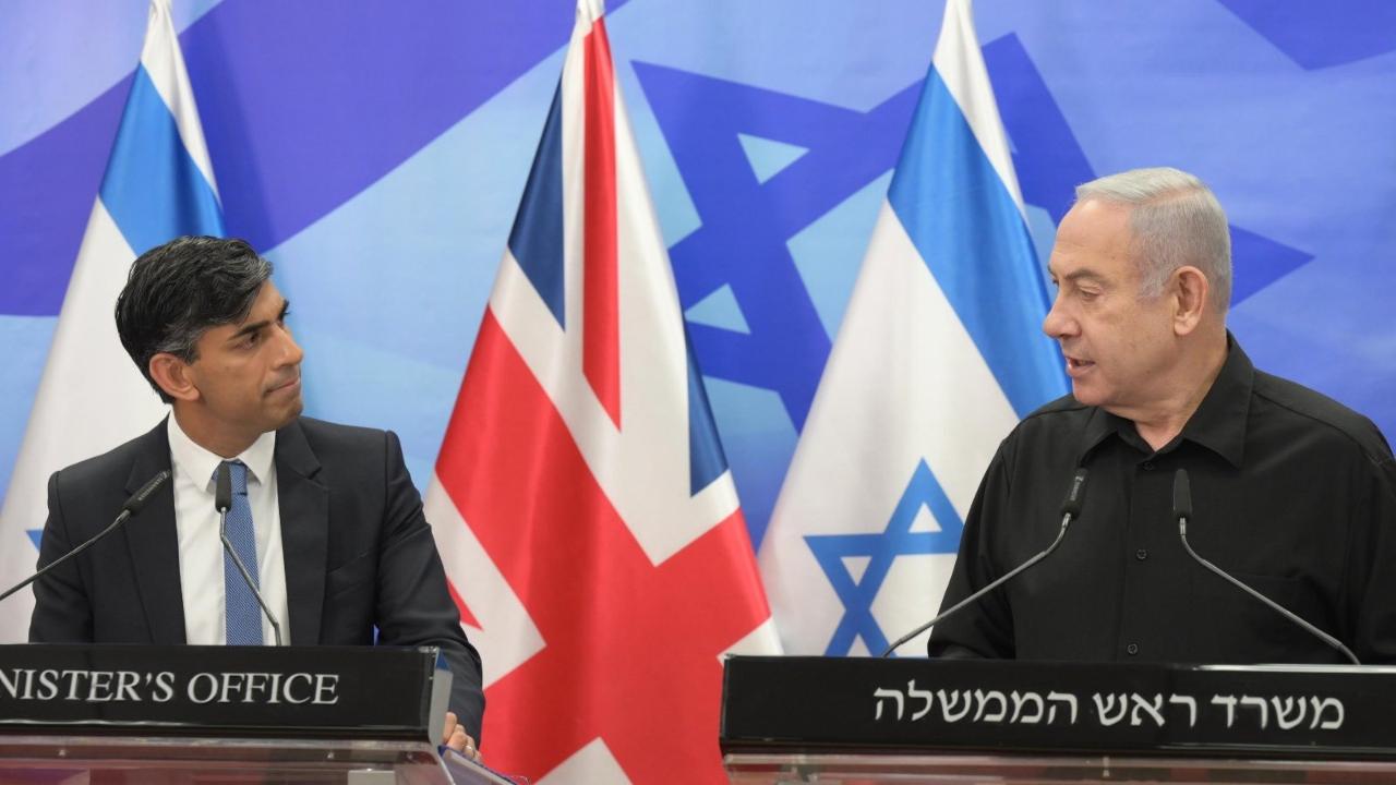 In an earlier statement, the British Prime Minister said the Tuesday attack on the Al Ahli hospital in Gaza should be a 'watershed moment' for the world. Pic/Benjamin Netanyahu/X