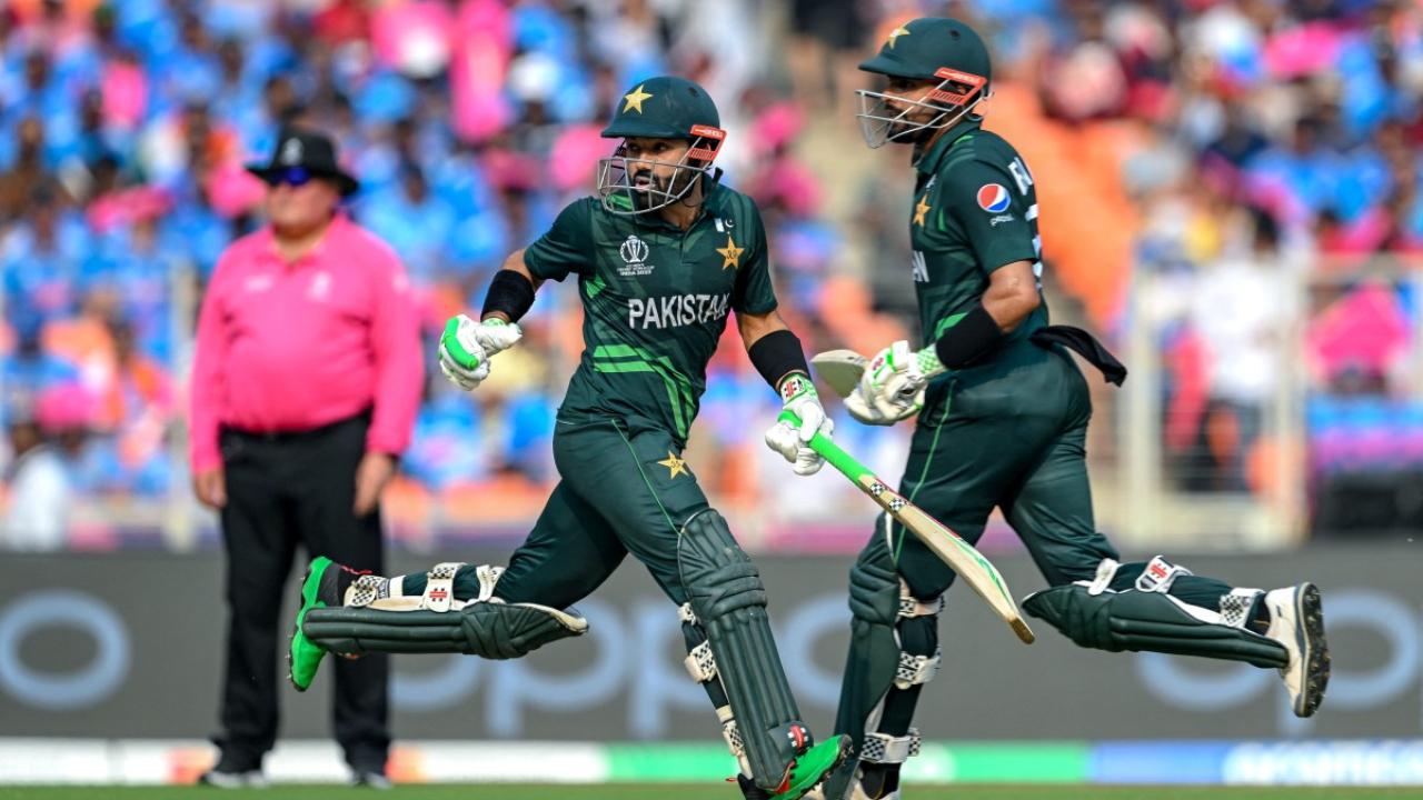 Babar Azam and Mohammed Rizwan together stabilized Pakistan's inning. Babar Azam played an inning of 50 runs in which he smashed 7 fours. Mohammed Siraj bowled out Babar in the 30th over. Pakistan was 156 for 3 wickets. Saud Shakeel later joined Rizwan, but Kuldeep Yadav sent back Shakeel and Iftikhar Ahmed for six runs and four runs, respectively