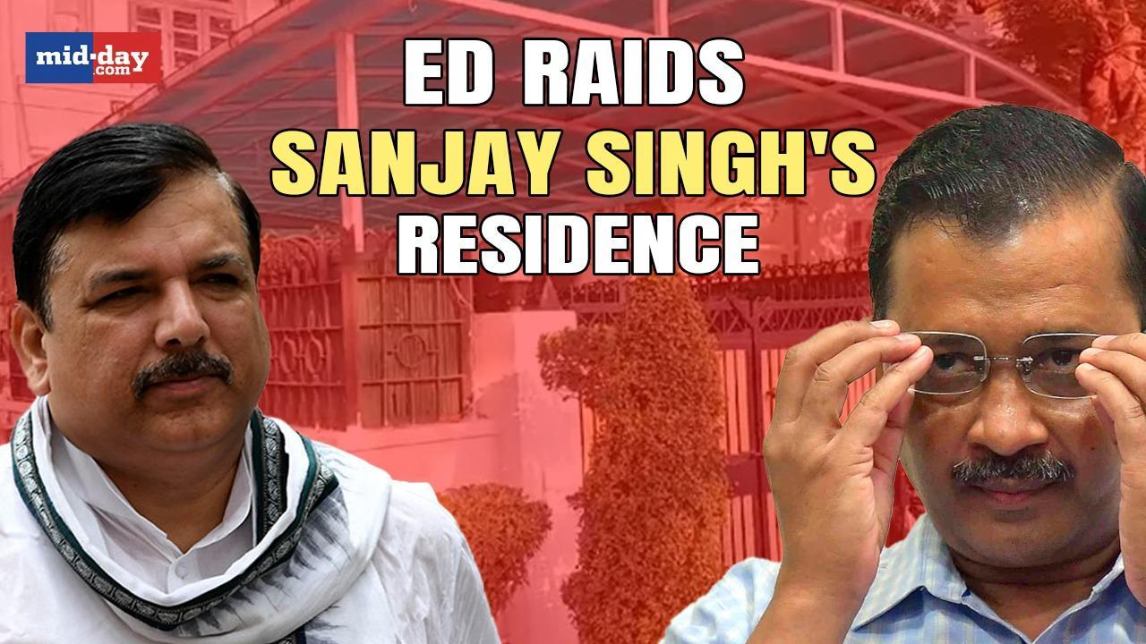 ED raids AAP Rajya Sabha MP Sanjay Singh's house in Delhi Liquor case