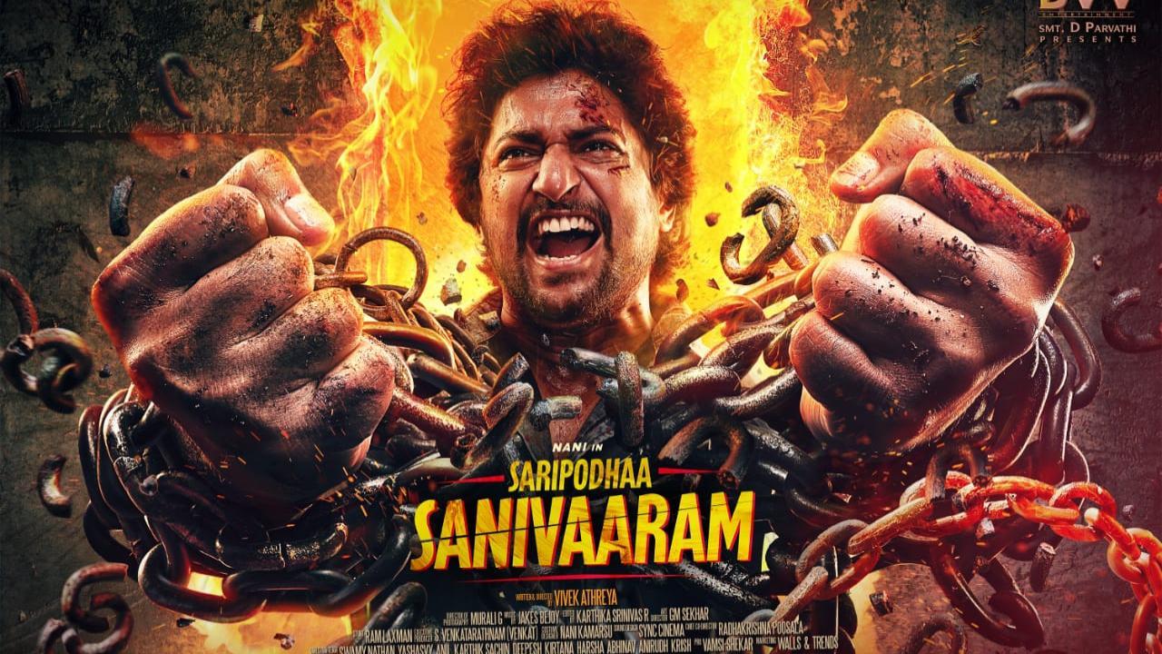 Saripodhaa Sanivaaram: Nani's next with Vivek Athreya gets a title, intriguing first poster unveiled