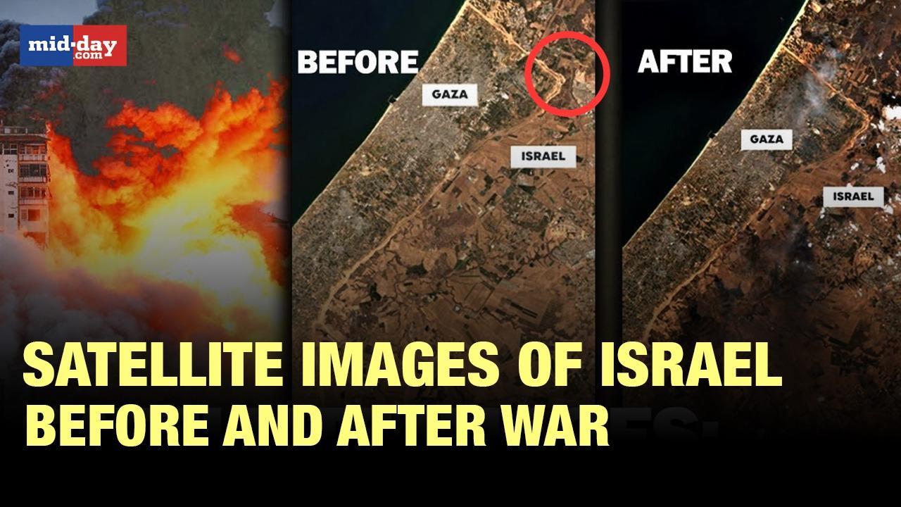 Israel-Hamas conflict: Watch satellite images of Israel before and after the war