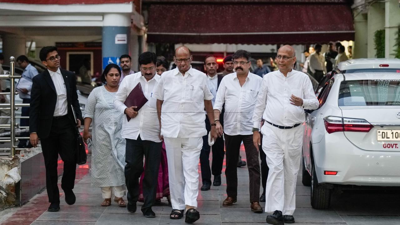 At the hearing, senior advocate Abhishek Manu Singhvi appeared before the poll panel on behalf of Sharad Pawar. Senior advocates N K Kaul and Maninder Singh were present on behalf of Ajit Pawar
