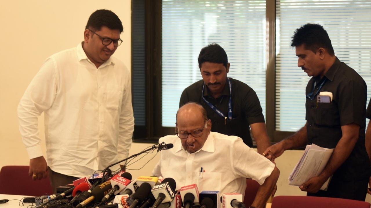 The NCP president also criticised the education policies of the Maharashtra government