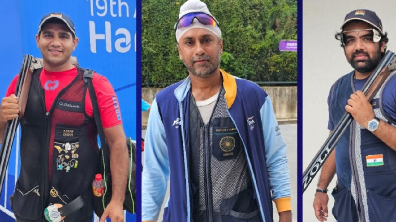 With a total of 337 points, India captured a silver medal. China took home the gold medal with a total of 357 points, establishing a world record, Asian record and Asian Games record in this category of shooting. The bronze medal was won by Kazakhstan with 336 points. Also, the Indian shooting trio of Darius Kynan Chenai, Zoravar Singh Sandhu and Prithviraj Tondaiman captured a gold medal in the men's trap team event