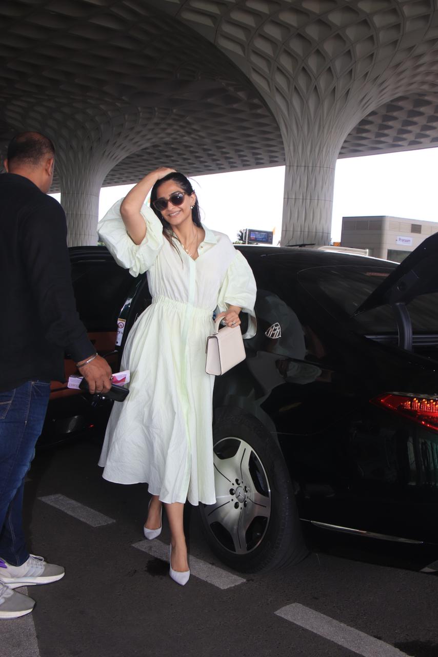 The actress was spotted in a gorgeous white dress 