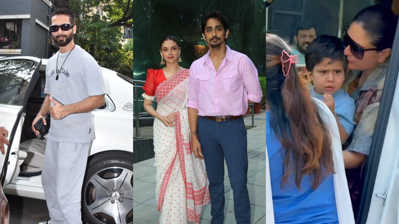 Spotted in the city: Shahid Kapoor, Aditi Rao Hydari, Kareena Kapoor and others
