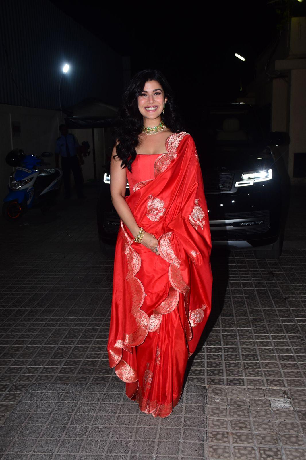 Nimrat Kaur was spotted at Juhu PVR wearing a stunning red kurta set, and she looked absolutely gorgeous