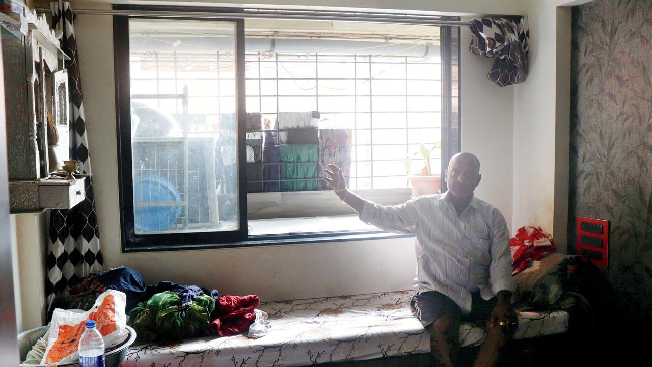 The Guptas climbed onto their window grill to escape the smoke, after a fire broke out in their building last month 