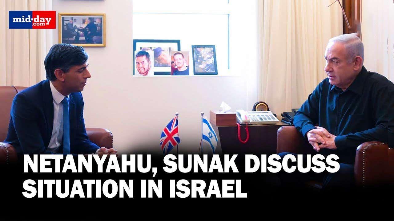  Rishi Sunak, Benjamin Netanyahu hold private meeting amid ongoing war
