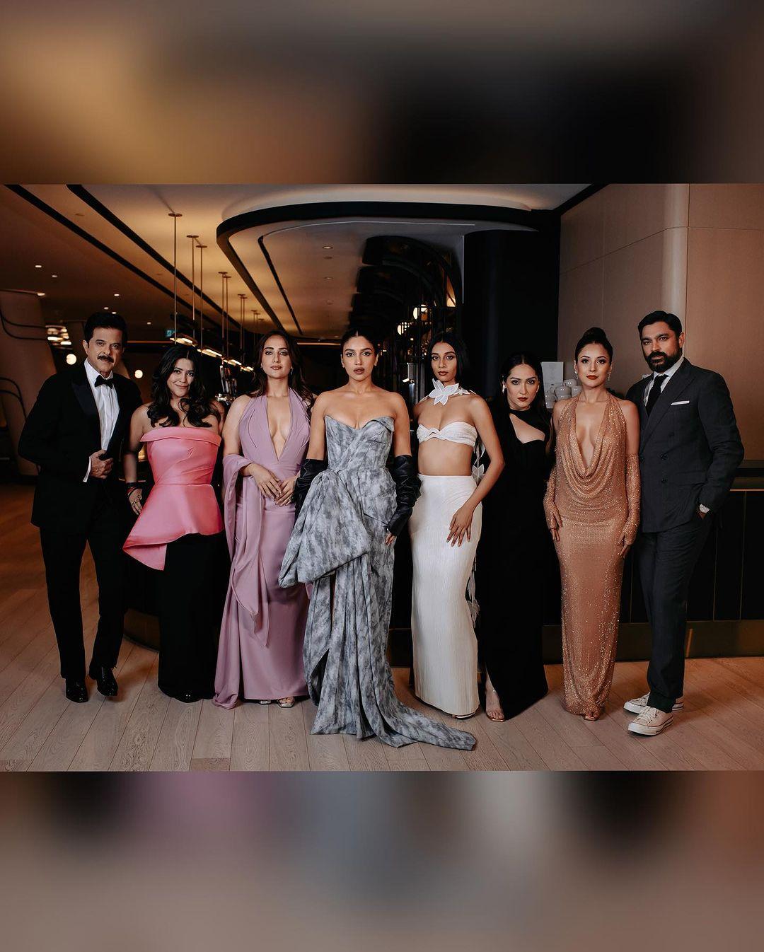 Thank You For Coming, has been creating a whirlwind of excitement with its fun posters and extensive promotional activities. Bhumi Pednekar, Shehnaaz Gill, Dolly Singh, Kusha Kapila and Shibani Bedi have put their best foot forward, let's dive into some of their jaw-dropping looks 