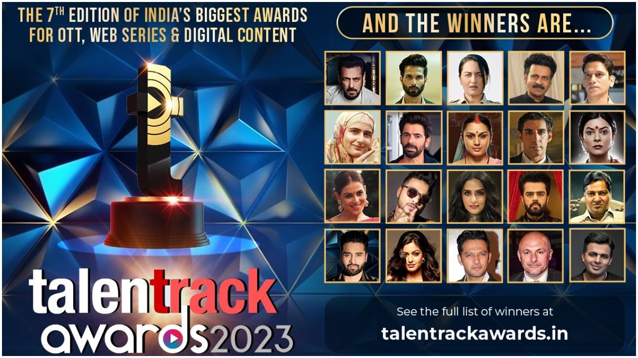 Salman Khan, Shahid Kapoor, Manoj Bajpayee bag top honors at 7th Annual Talentrack Awards