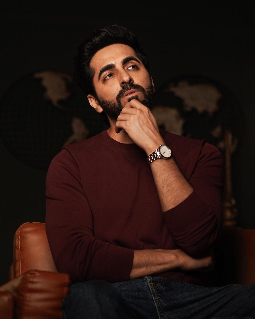 Even in casual attire, Ayushmann stands out as a fashion maven. His maroon sweatshirt look radiated comfort and style, showcasing his ability to seamlessly transition between formal and laid-back fashion while retaining his signature flair.