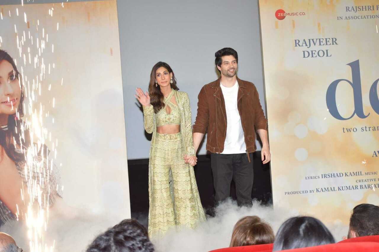 Debutants Rajveer Deol and Pamola were also clicked at the trailer launch of their upcoming film