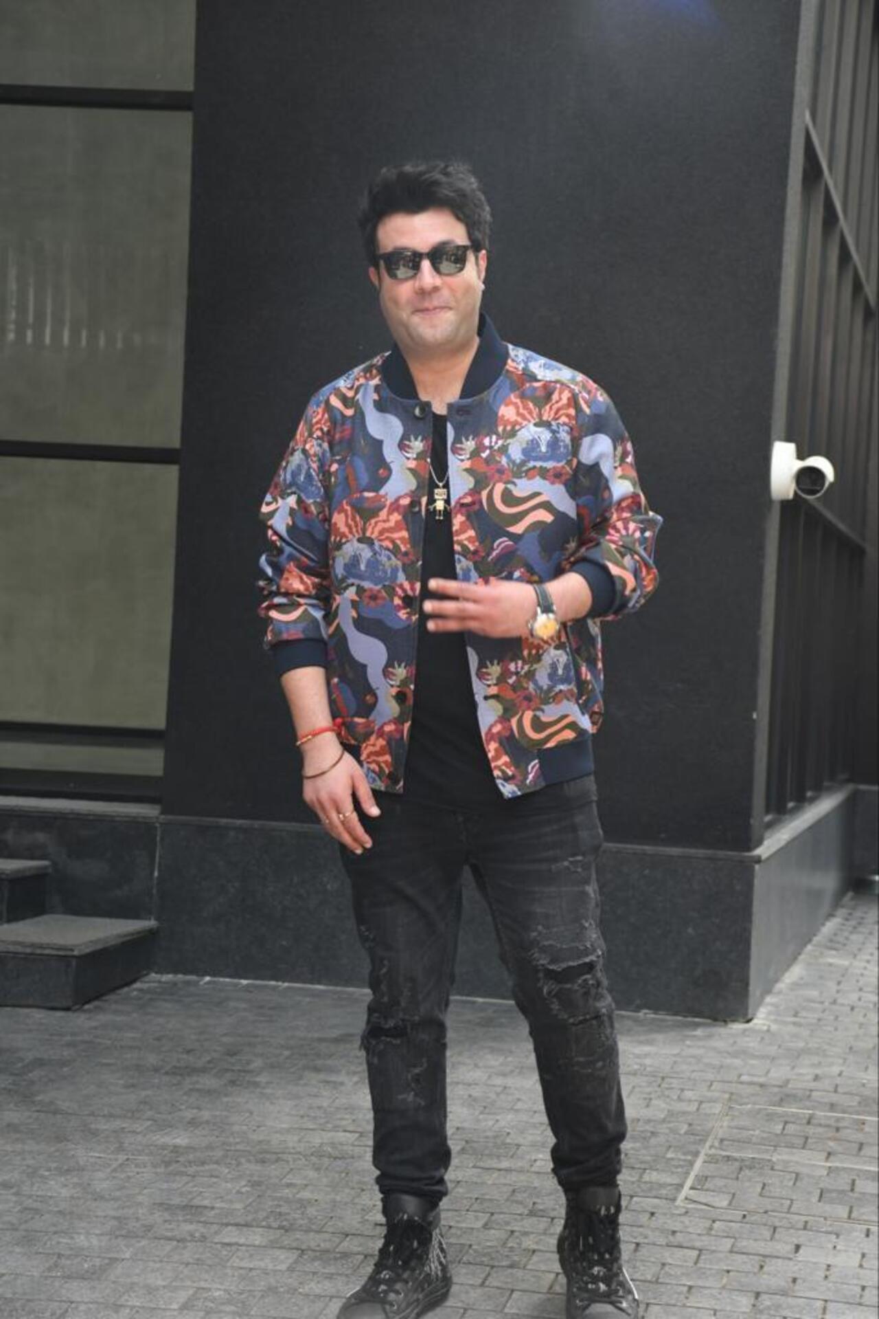 Varun Sharma donned a funky jacket over an all-black outfit as he was clicked in the city
