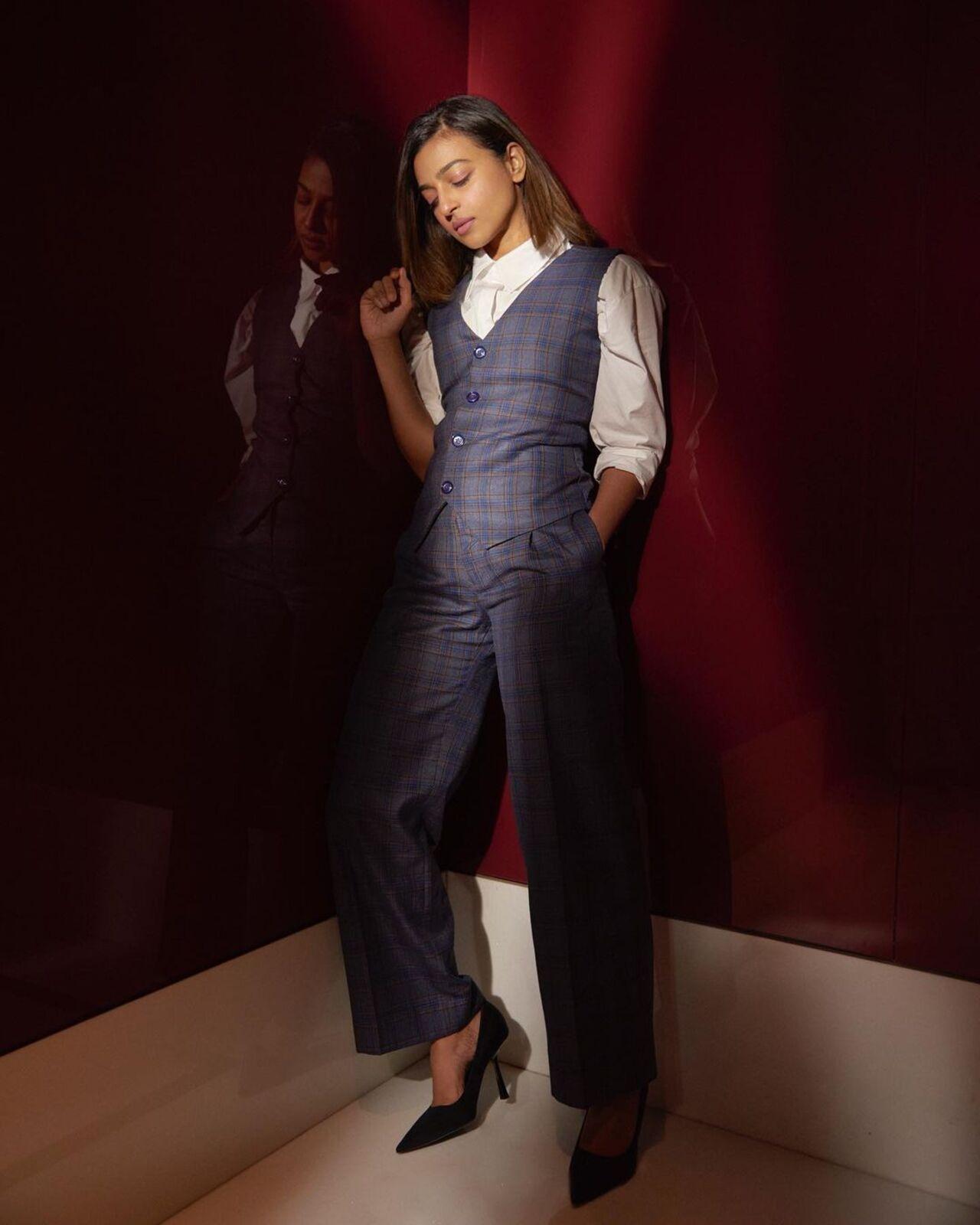 What's truly impressive about Radhika Apte's fashion sense is her ability to effortlessly channel casual chic in any color or style. Whether she's dressed in vibrant hues or subtle tones, she manages to make every outfit look chic and sophisticated
