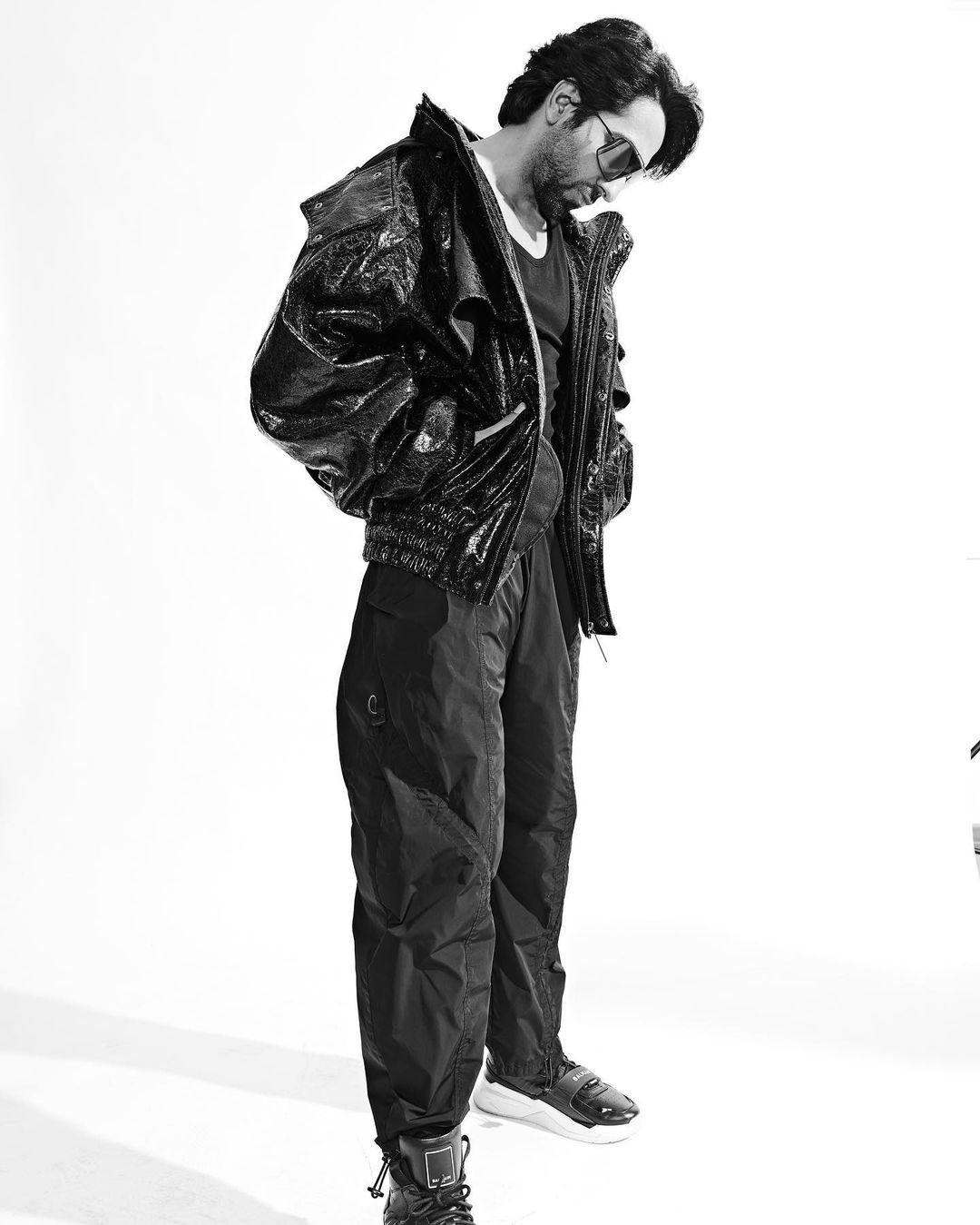 Switching gears, Ayushmann Khurrana decided to take it easy and embrace that effortlessly cool vibe in his cargos and a puffer jacket.