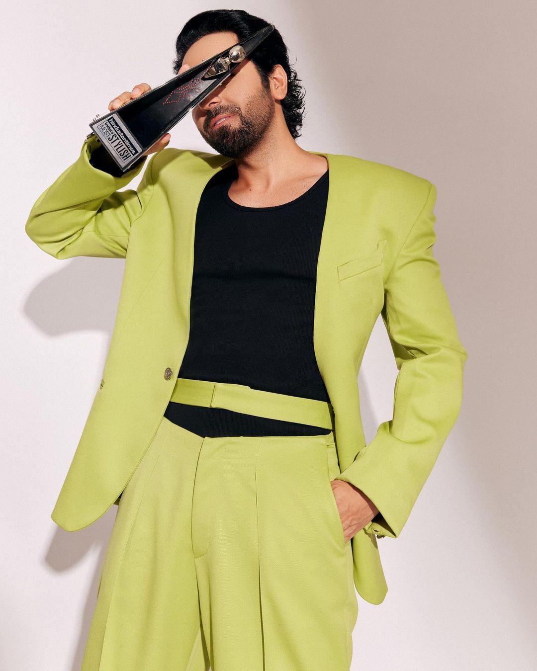 In a striking green suit, Ayushmann made a powerful fashion statement.