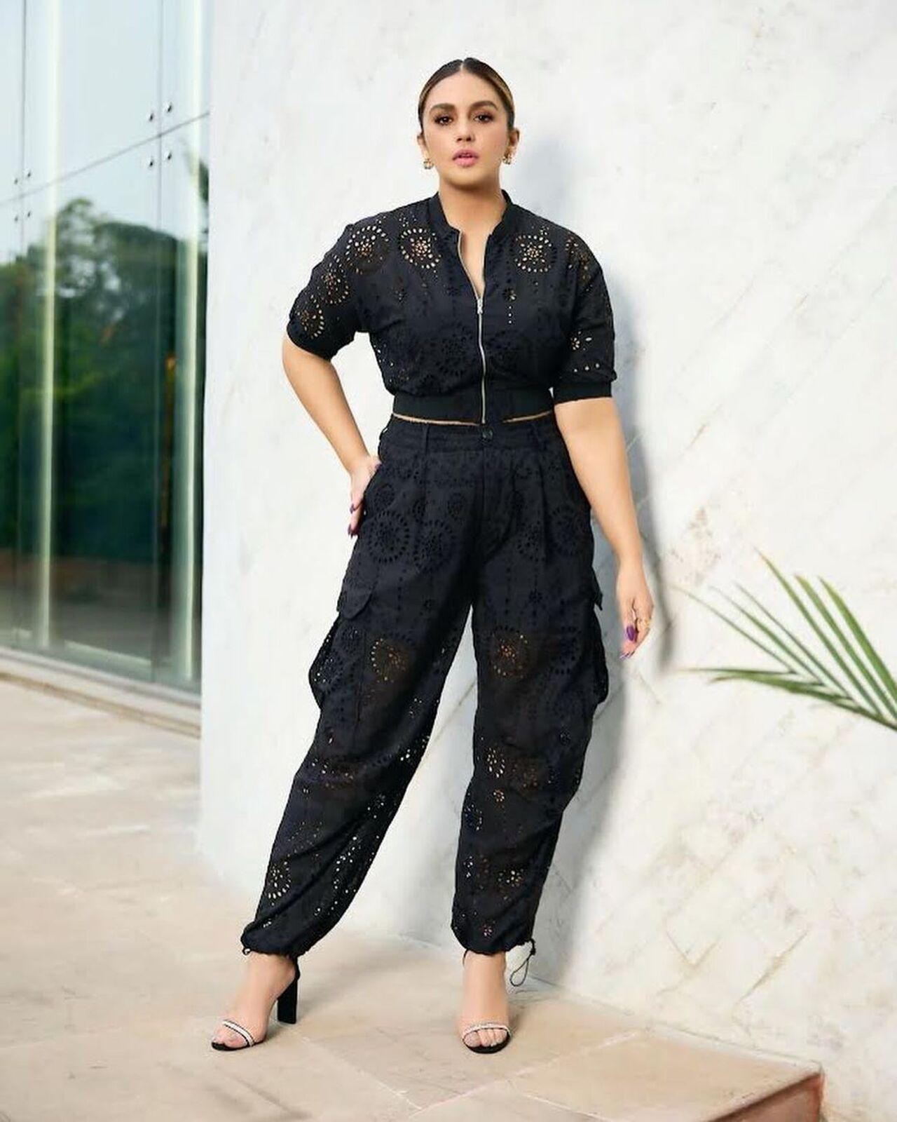 The choice of smart studs added a touch of glamour to her ensemble. Huma Qureshi's impeccable fashion sense undoubtedly captured hearts, making her a true fashion icon