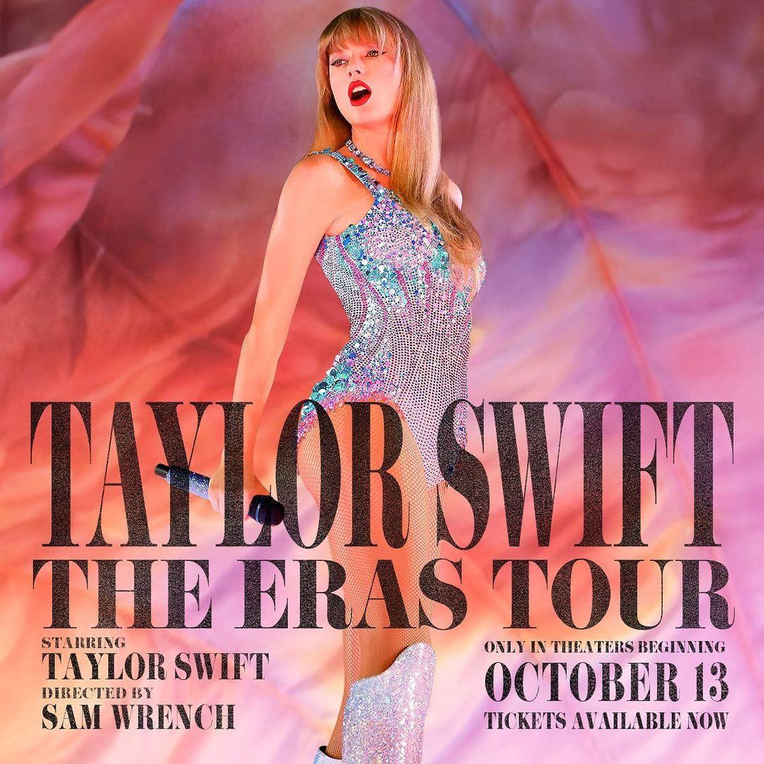 The 'Eras Tour' by Taylor Swift is set to hit the silver screen on October 13th, screening in theaters throughout the United States, Canada, and Mexico. 
