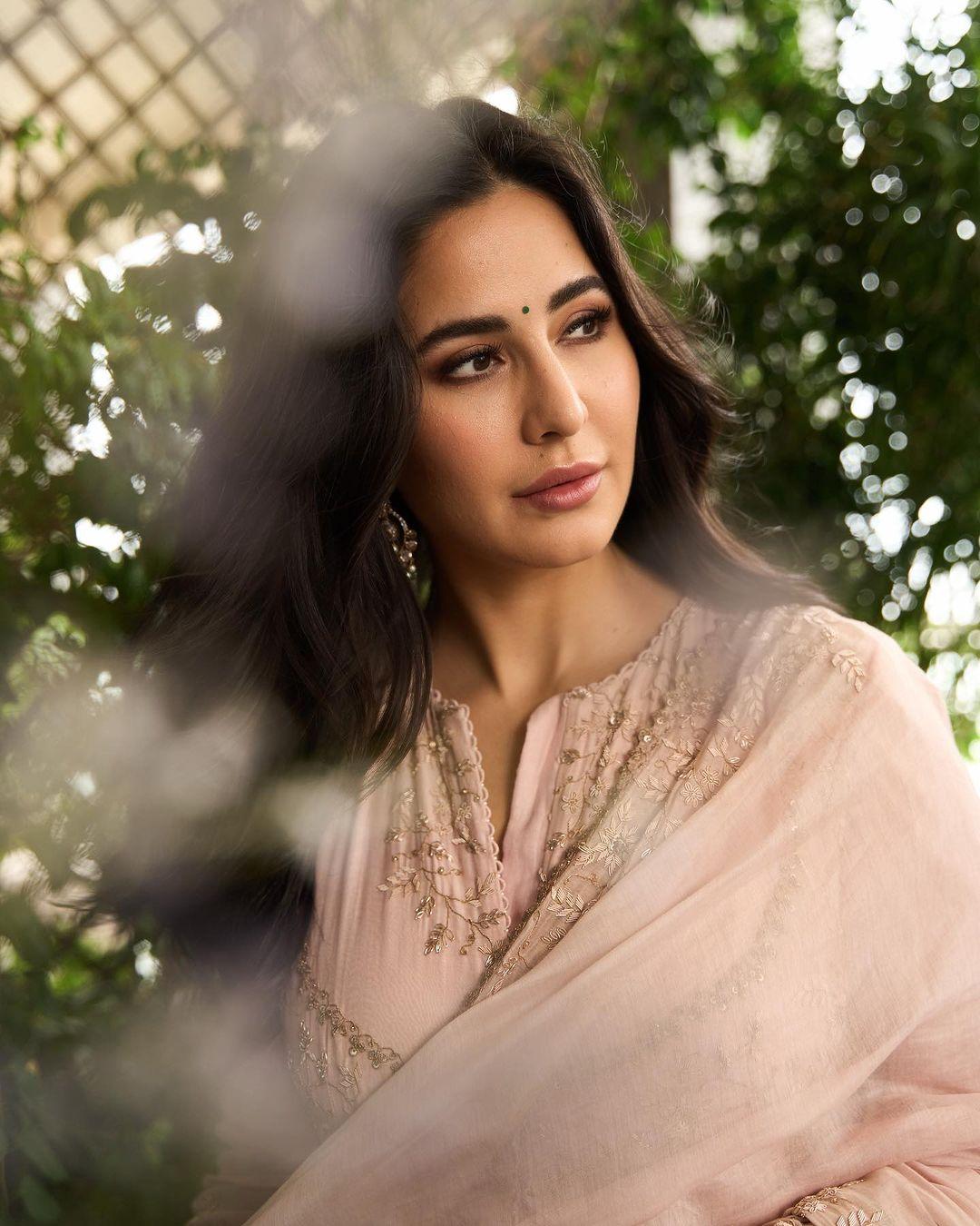 Katrina Kaif recently wore this salmon pink ensemble that just screams 'wedding fashion'