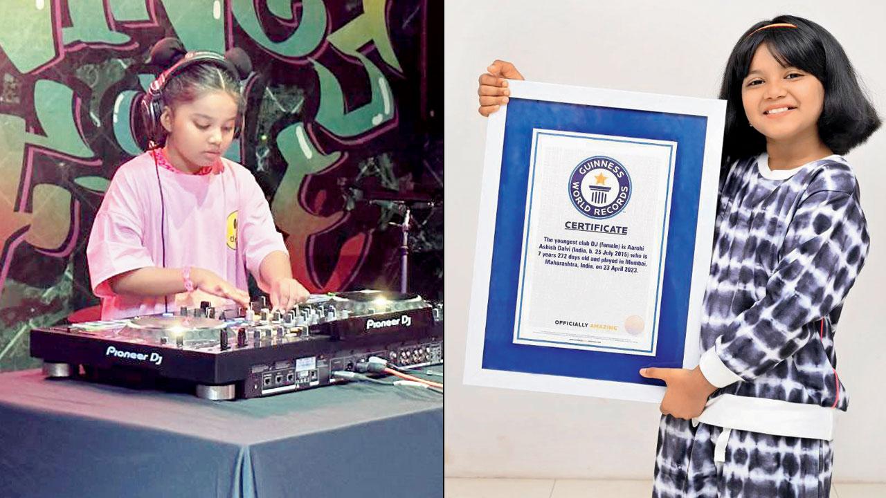 Aarohi Dalvi (right) with the Guinness Book of World Records certificate