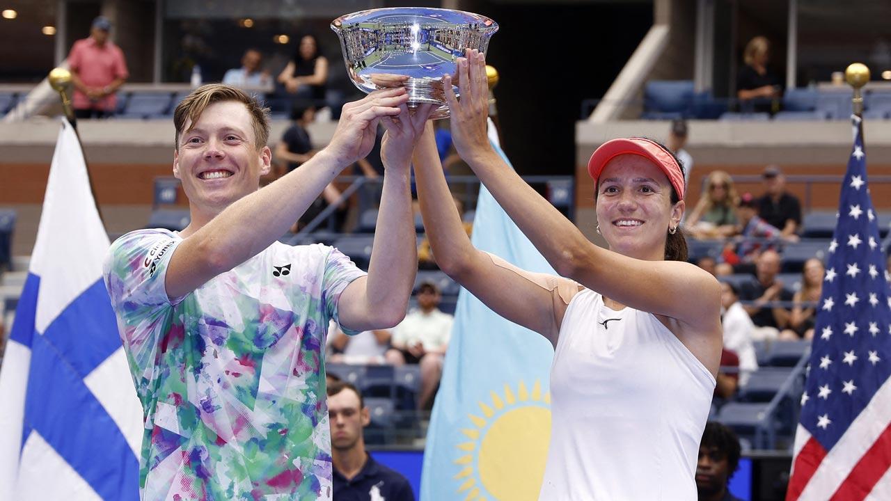 US Open: Anna Danilina and Harri Heliovaara win mixed doubles title