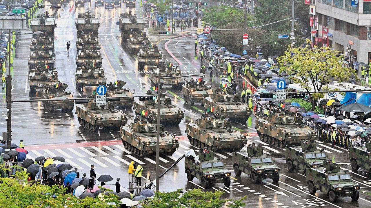 South Korea holds biggest Armed Forces Day parade in decade