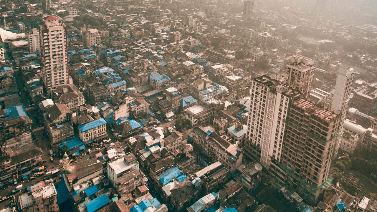 Bhendi Bazaar’s aerial view in 2017