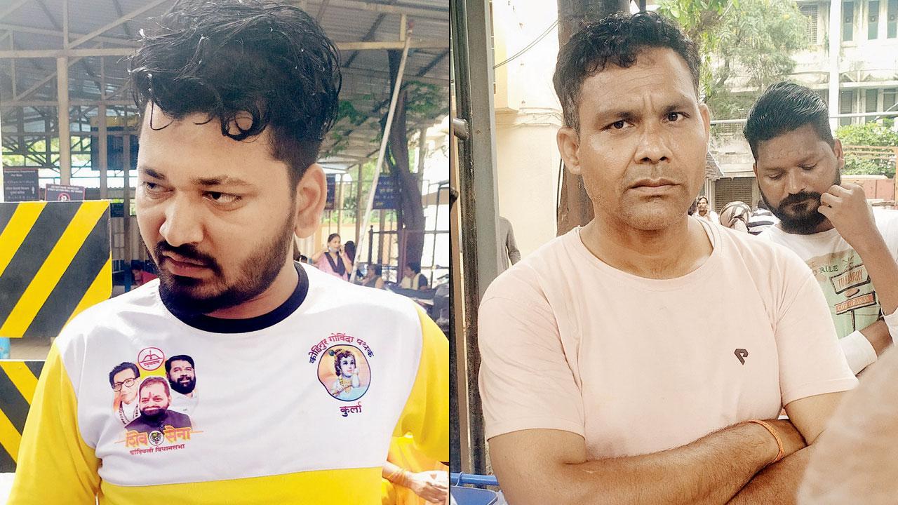 Bholenath Ukarde (right) suffered a minor burn while trying to evacuate people; Vijay Valmiki’s family was admitted to the hospital