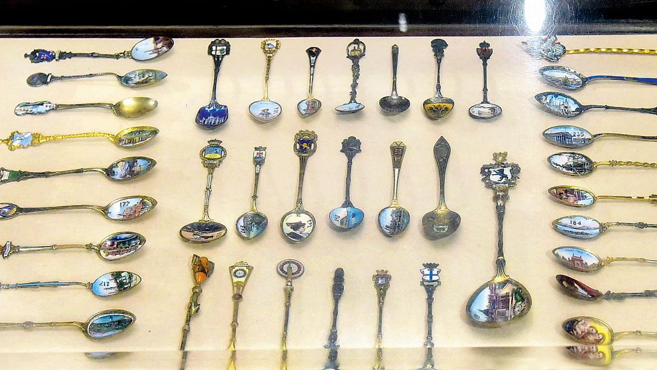 Two young students curated a collection of 79 gilt silver and enamel spoons from 19th century Europe, each signifying a specific era or milestone