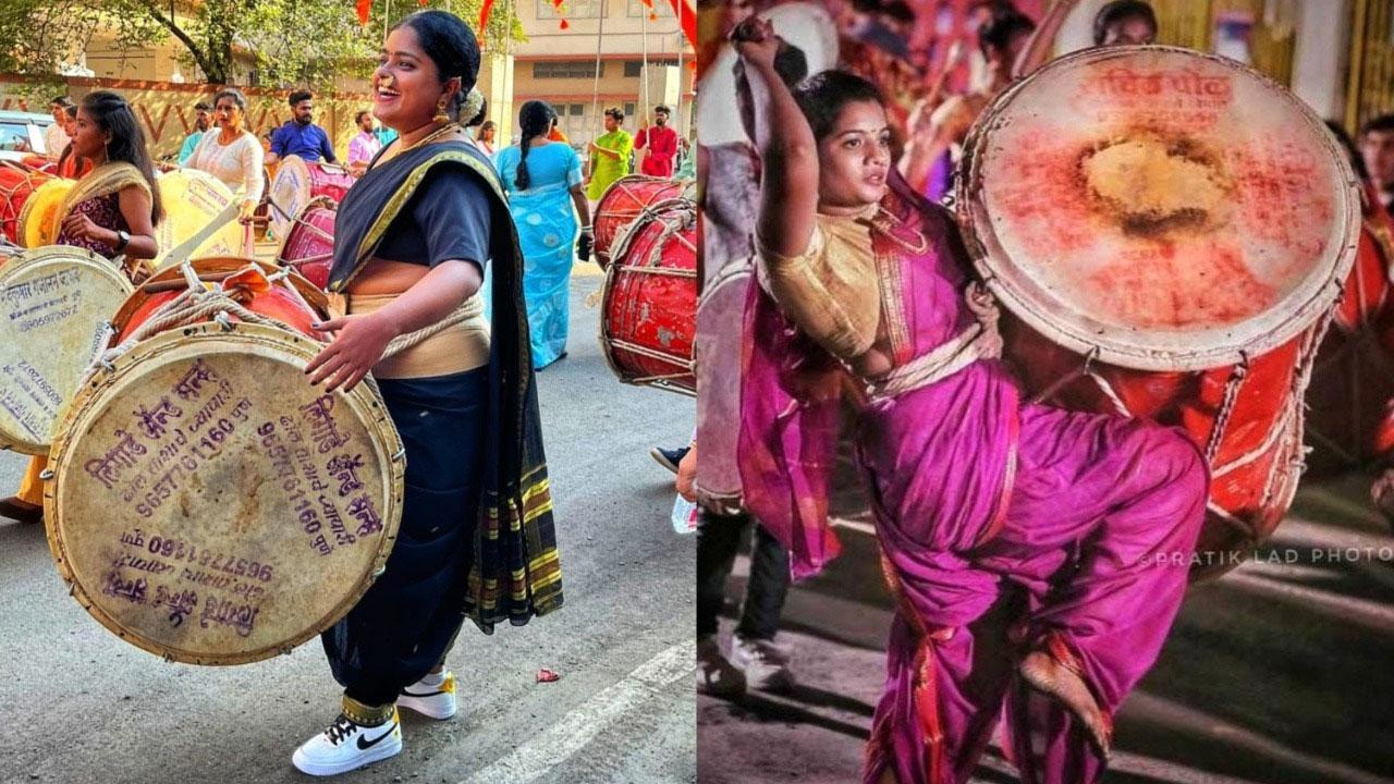 Ganesh Chaturthi 2023: How women of Mumbai’s dhol tasha groups are playing dhols in style