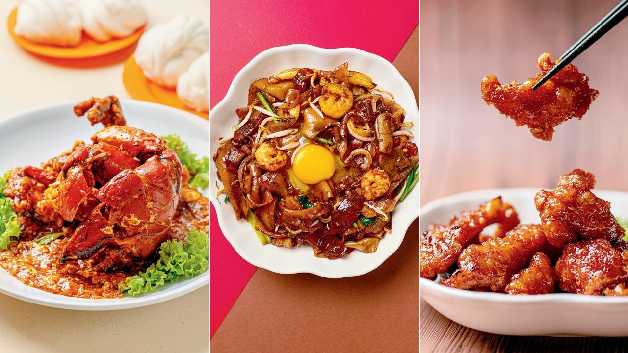 KEK’s signature chilli crab; moonlight horfun; Coffee pork ribs