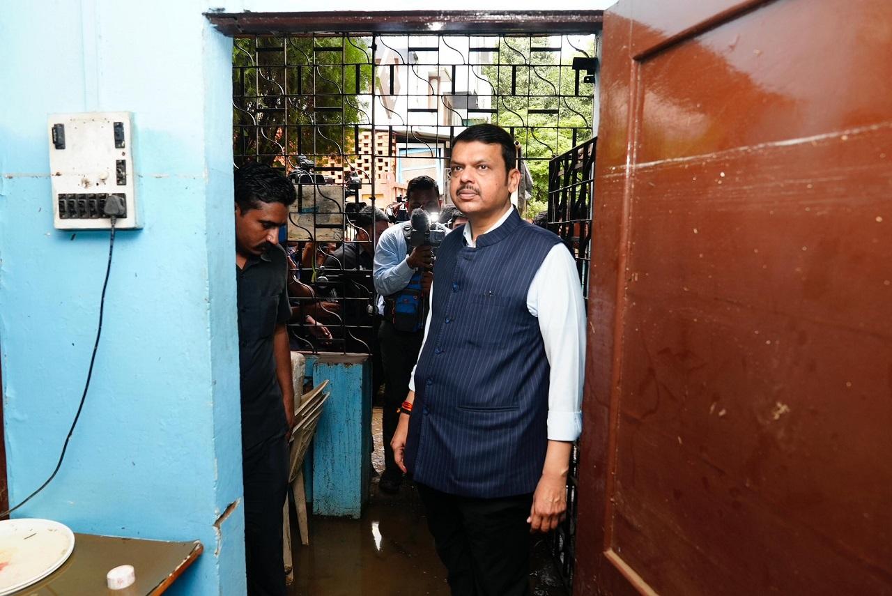 Fadnavis inspected the sites affected by heavy rains and directed officials concerned for immediate measures and work to be undertaken
